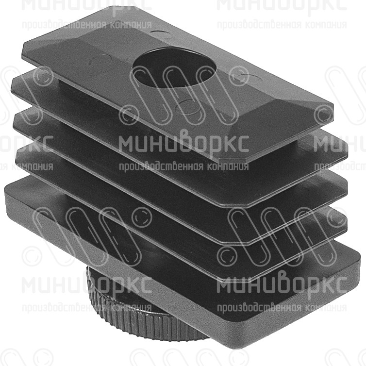 Комплекты прямоугольных заглушек с опорами 60x30 – 30-60M8.D32x40B | картинка 2