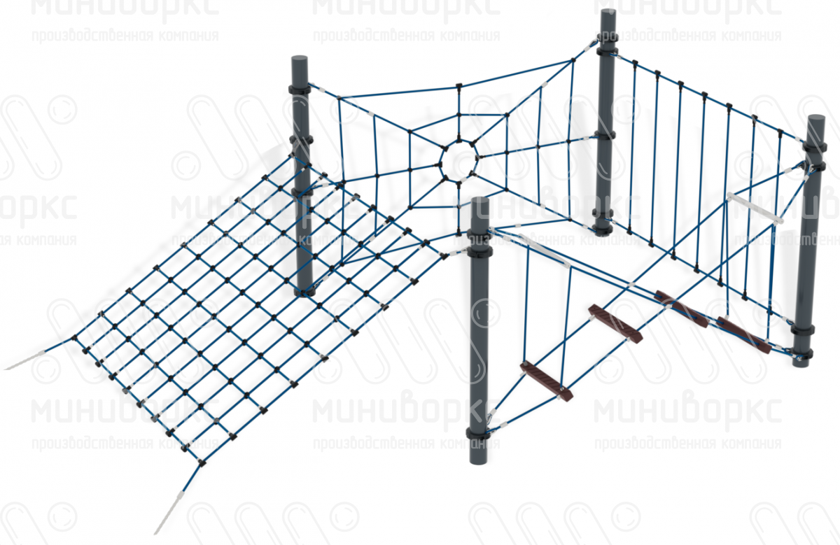 Канатные полосы препятствий – M-0002.20-4w | картинка 1