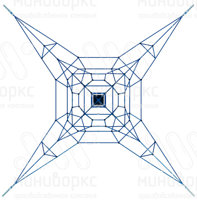 Канатные конструкции Пирамиды – P-0216-4w-Ral7016 | картинка 3