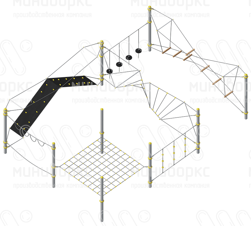 Канатные полосы препятствий – M-1284.20-61 | картинка 2