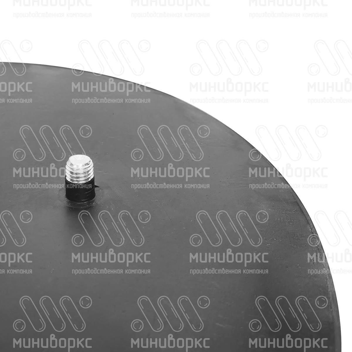 Армированный прорезиненный диск Ø390 мм для тренажёров, цвет черный – ДР390ЧМ - 3