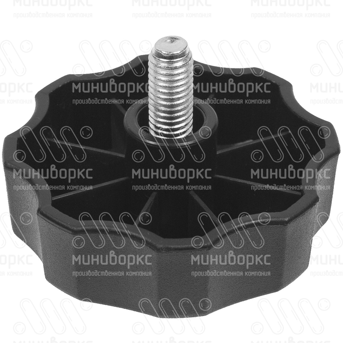 Фиксатор пластиковый с рукояткой m8x20 60 – Ф60М8-20ЧН | картинка 1